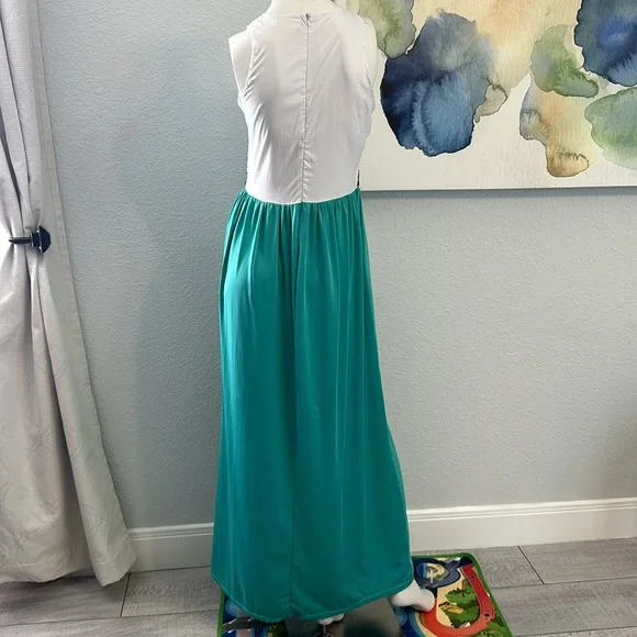 TROPICAL PRINT FLOWING BOHO DRESS BY XJF. MC - Picture 6 of 10